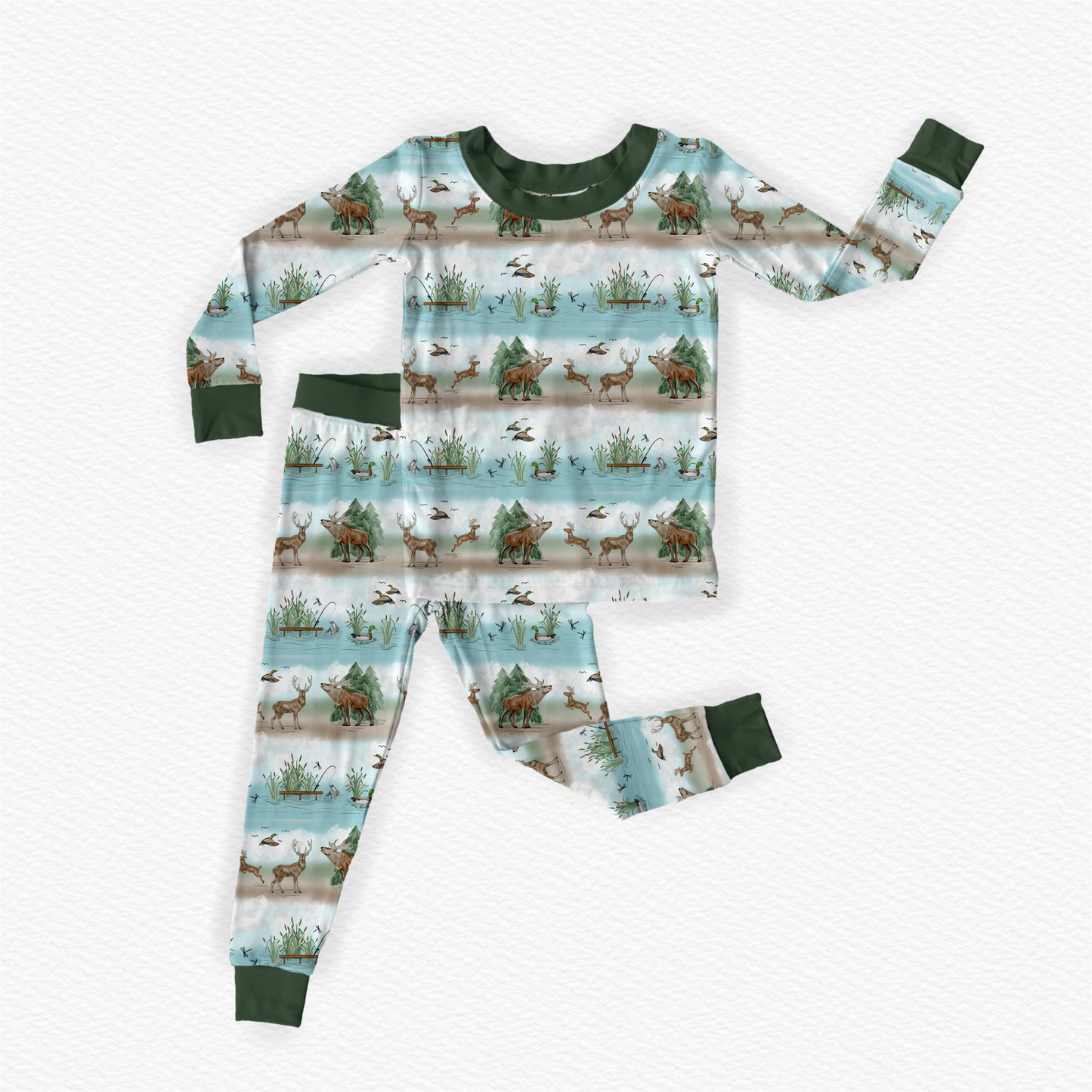 BACKWOODS BUDDIES | Kid's LONG SLEEVED Two Piece Bamboo Sets | ETA EARLY-MID JULY