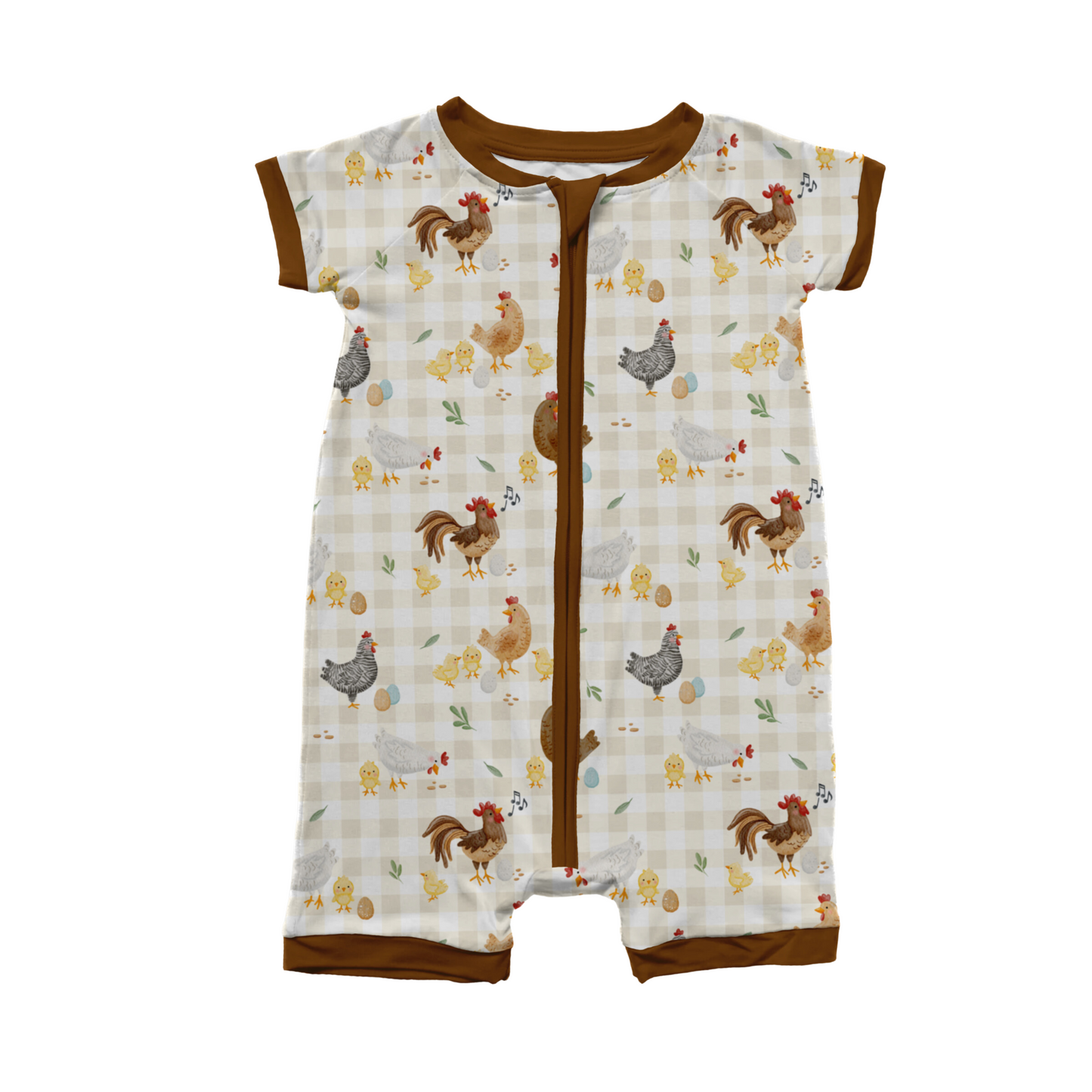 BACKYARD CHICKENS | Shortie Romper | READY TO SHIP