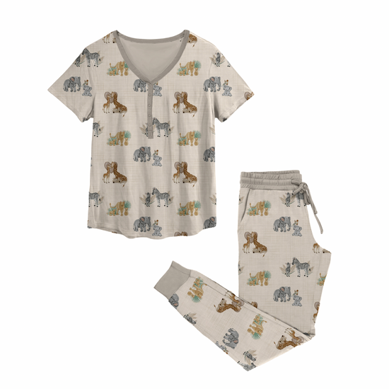 MAMA'S LOVE | Women's Short Sleeved Jogger Style Jams Set | READY TO SHIP