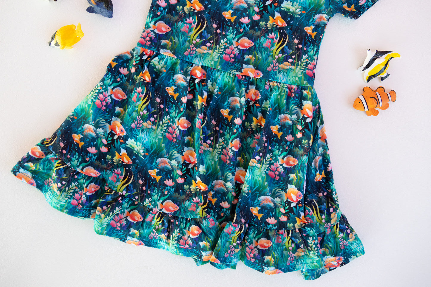 UNDER THE SEA | TWIRL DRESS | READY TO SHIP