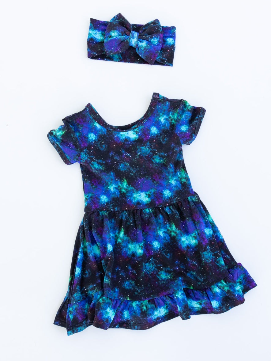 SHRUNKEN GALAXY | GIRLS TWIRL DRESS | FINAL SALE