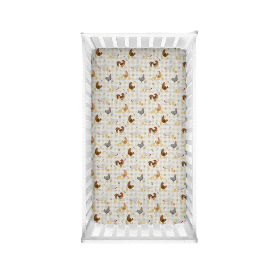 BACKYARD CHICKENS | CRIB SHEETS | READY TO SHIP