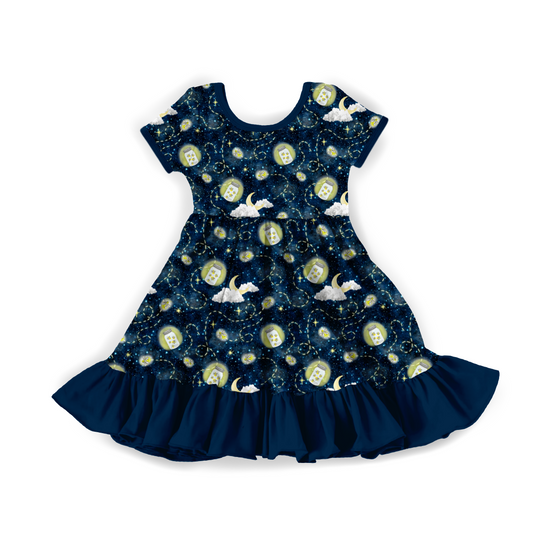 NOSTALGIC NIGHTS | FIREFLIES | GIRLS TWIRL DRESS | READY TO SHIP