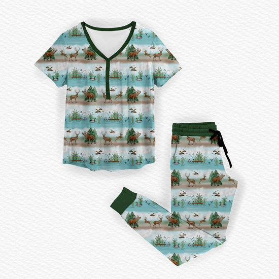 BACKWOODS BUDDIES | Women's Short Sleeved Jogger Style Lounge Set | ETA EARLY-MID JULY