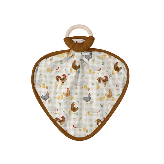 BACKYARD CHICKENS | Lovie with Wooden Ring | READY TO SHIP