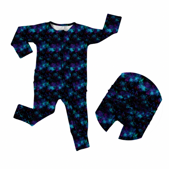 SHRUNKEN GALAXY | Convertible Double Zip Bamboo Rompers **Size up one size** FINAL SALE