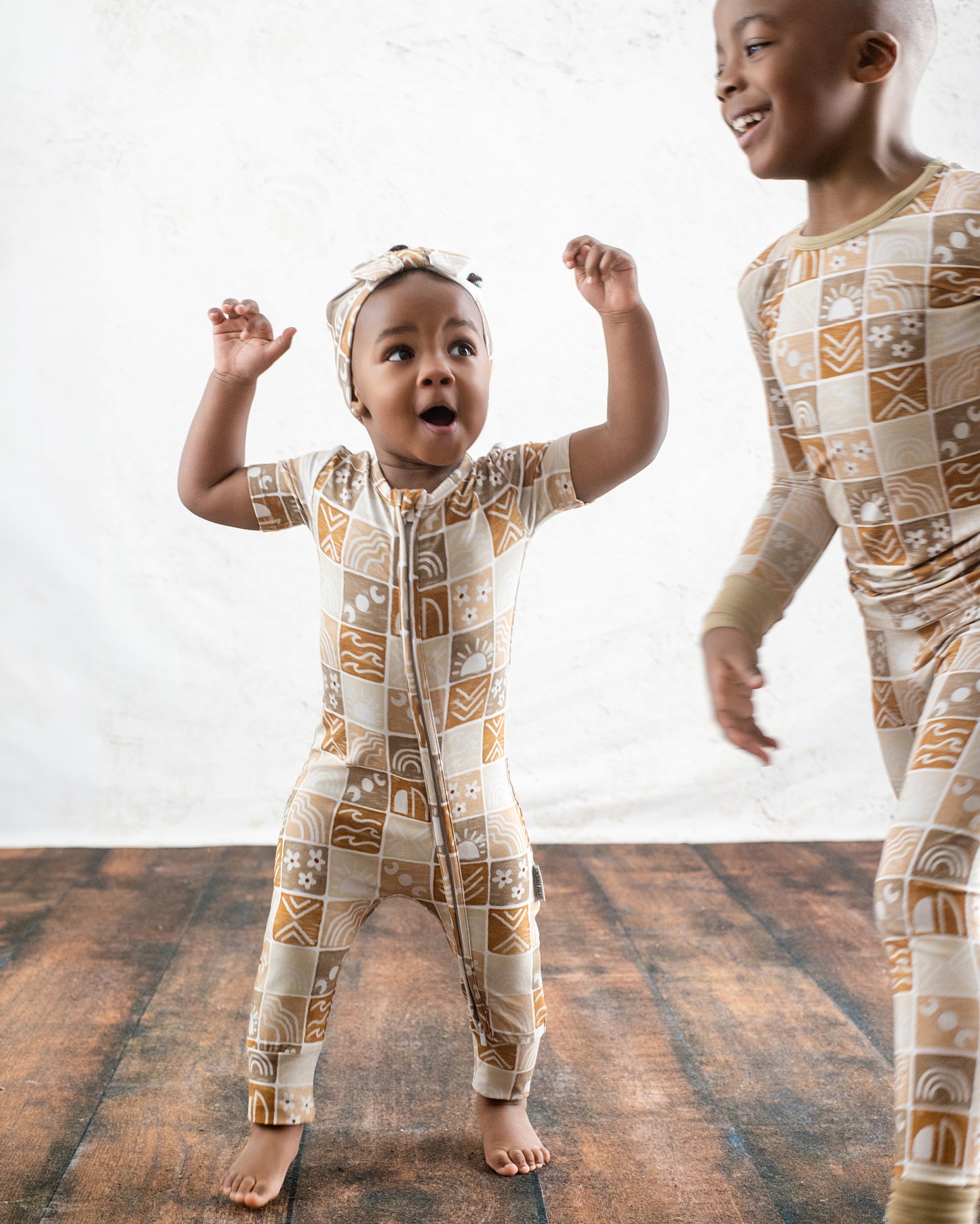 BOHO TILES | SHORT SLEEVED ROMPER | READY TO SHIP