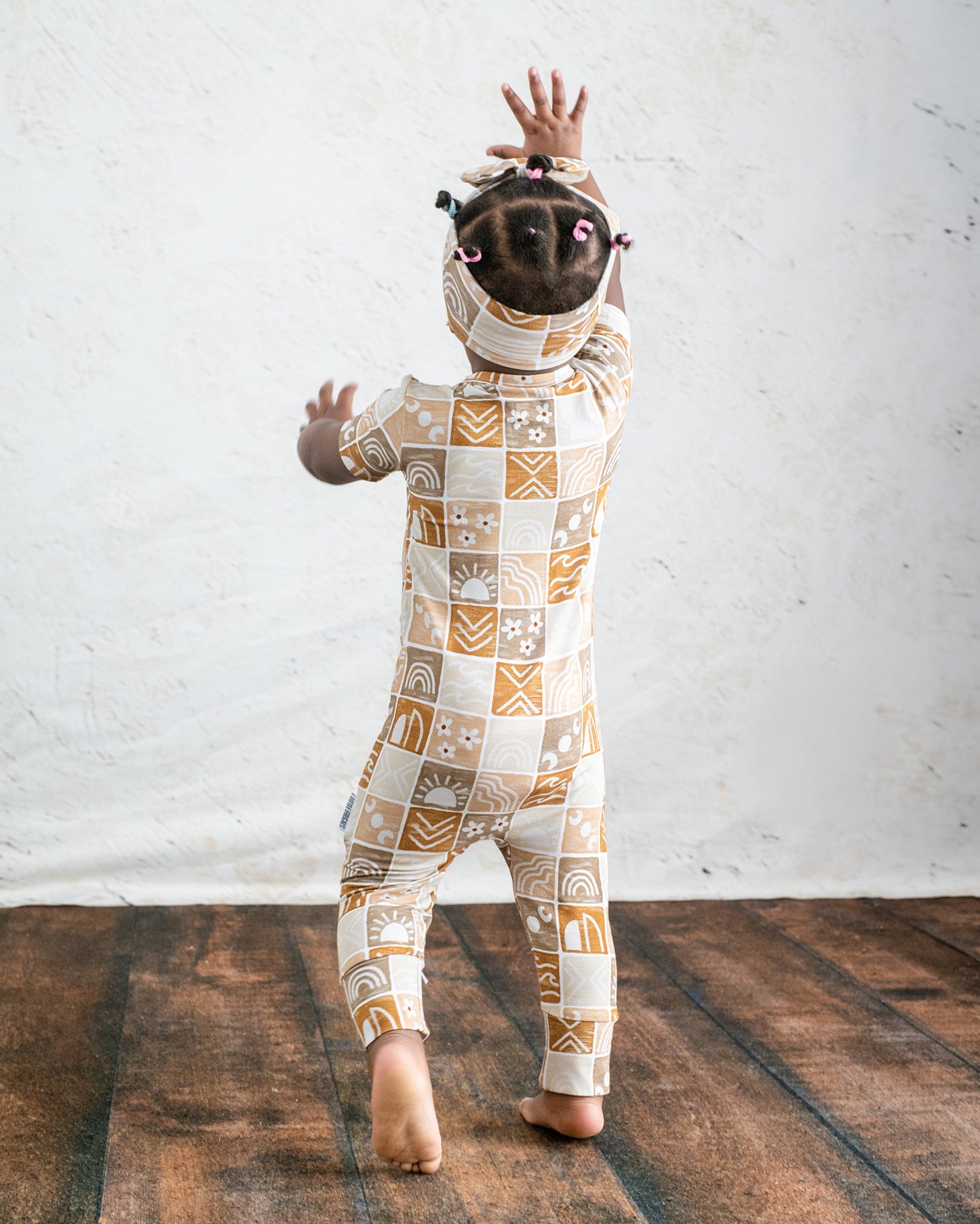 BOHO TILES | SHORT SLEEVED ROMPER | READY TO SHIP