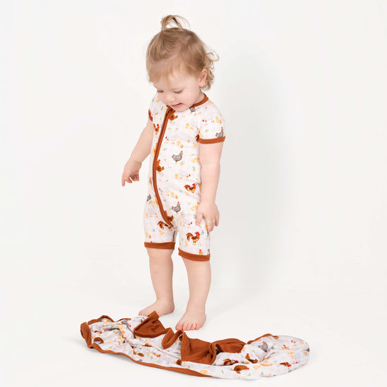 BACKYARD CHICKENS | Shortie Romper | READY TO SHIP