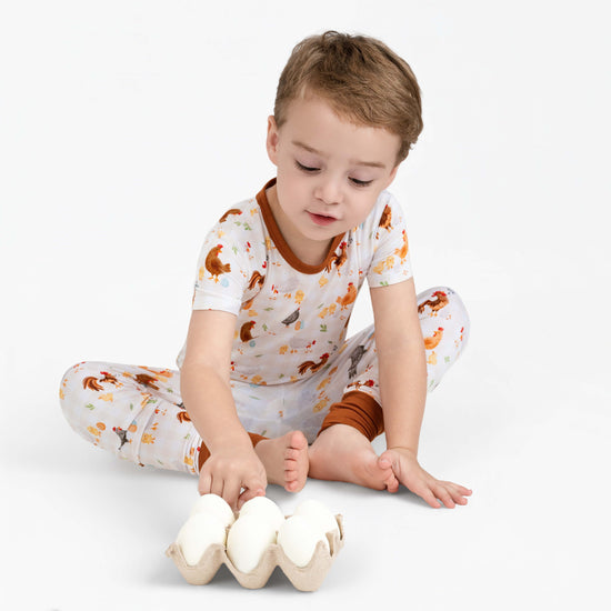 BACKYARD CHICKENS | Kid's Two Piece Bamboo Sets | READY TO SHIP