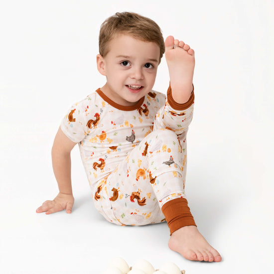 BACKYARD CHICKENS | Kid's Two Piece Bamboo Sets | READY TO SHIP