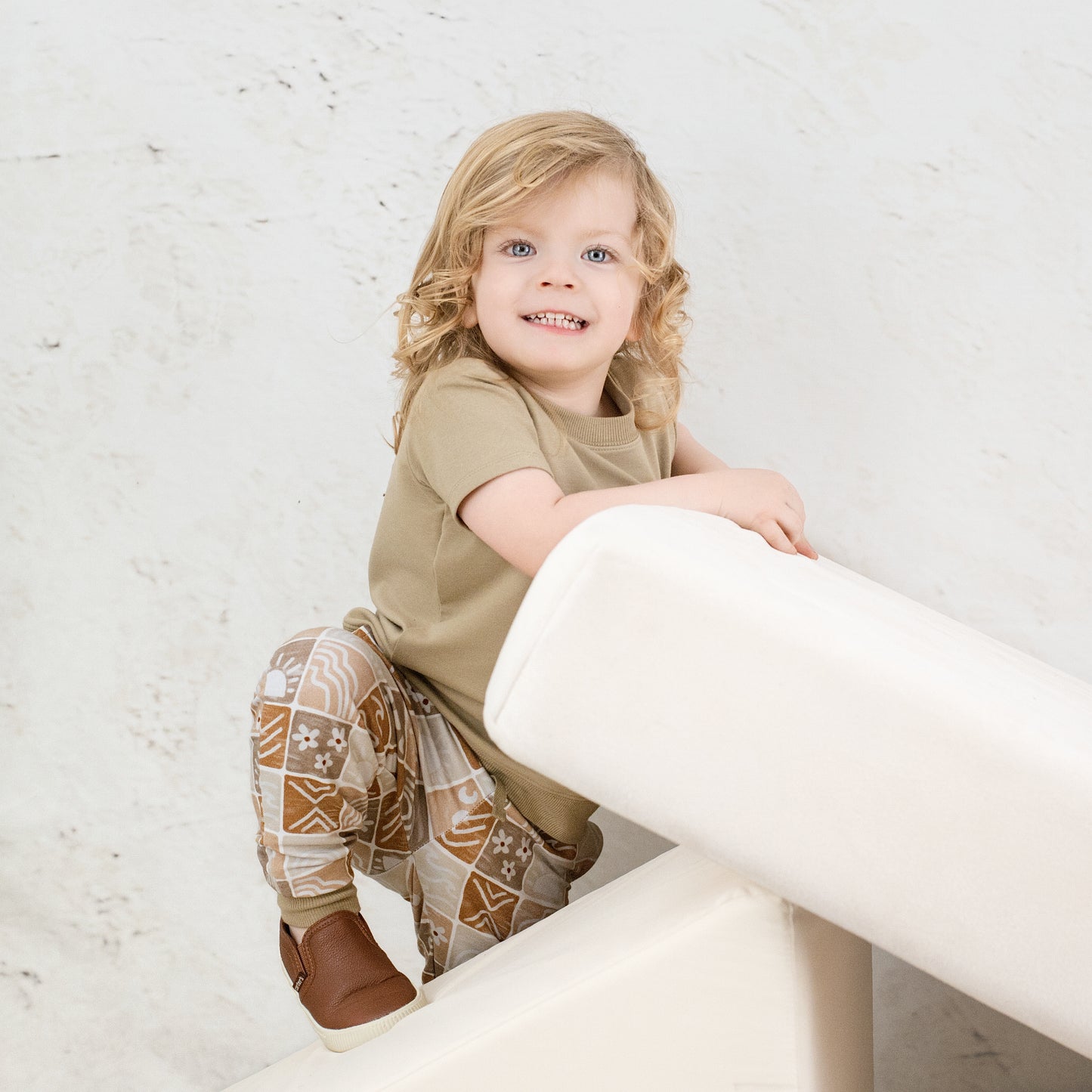 BOHO TILES | DAYWEAR TERRY TEE + PANTS SET | READY TO SHIP