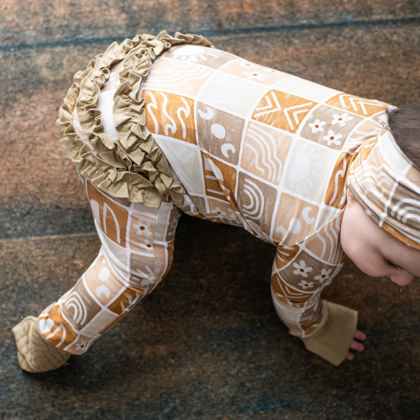 BOHO TILES  | CONVERTIBLE DOUBLE ZIPPER ROMPER | READY TO SHIP