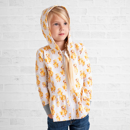 PITTER PATTER | Kid's Zip Ruffle Hoodie | READY TO SHIP