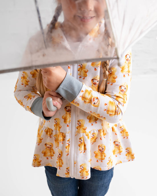 PITTER PATTER | Kid's Zip Ruffle Hoodie | READY TO SHIP