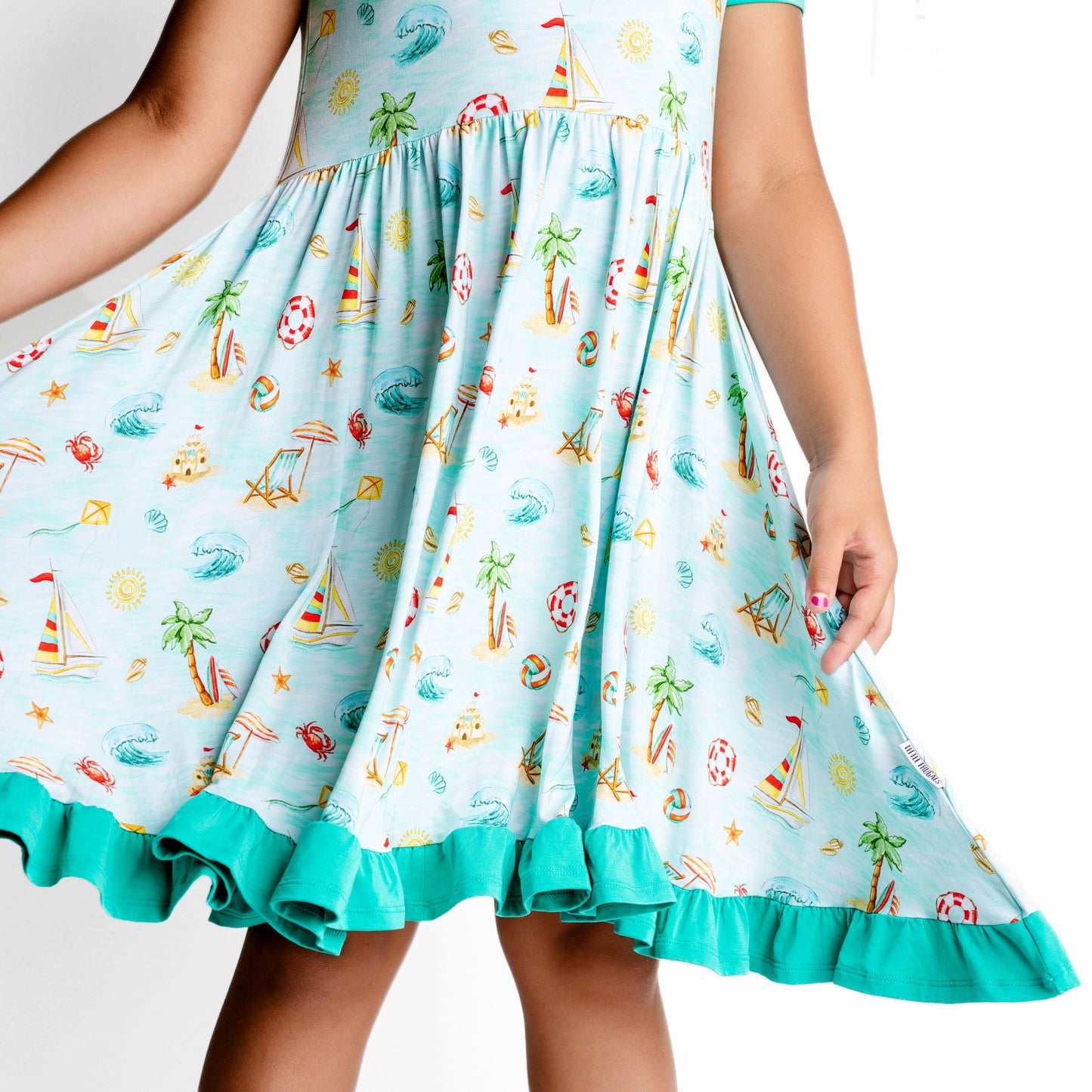 BEACH DAY | GIRLS TWIRL DRESS | READY TO SHIP