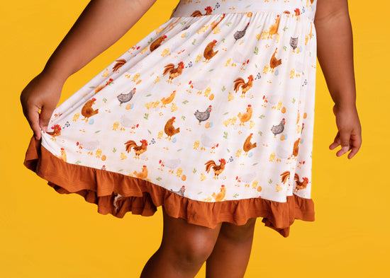 BACKYARD CHICKENS | TWIRL DRESS | READY TO SHIP