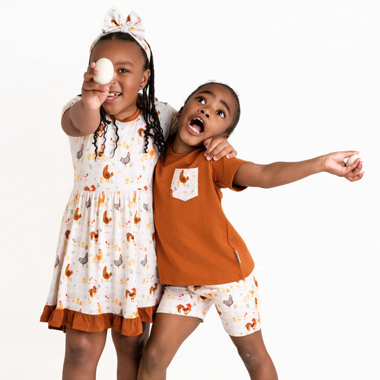 BACKYARD CHICKENS | DAYWEAR TERRY TEE + SHORTS SET | READY TO SHIP