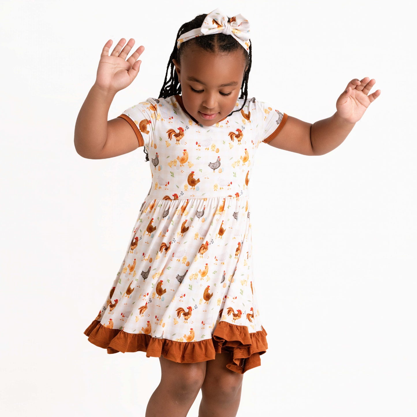 BACKYARD CHICKENS | TWIRL DRESS | READY TO SHIP