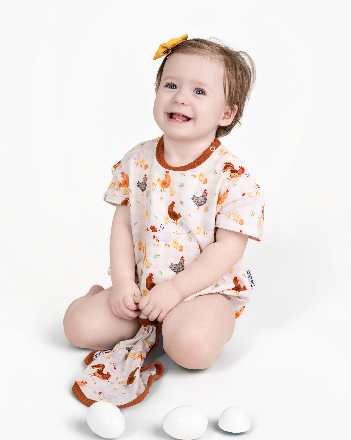 BACKYARD CHICKENS | BUBBLE ROMPER | READY TO SHIP