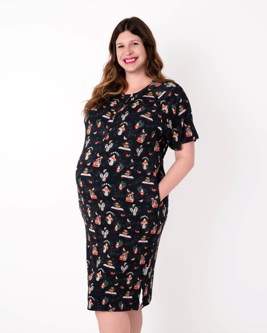 COTTAGECORE MUSHROOMS |  Sleep Dress Nightgown | READY TO SHIP