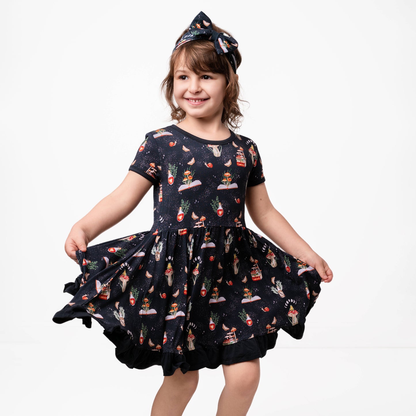 COTTAGECORE MUSHROOMS | TWIRL DRESS | READY TO SHIP