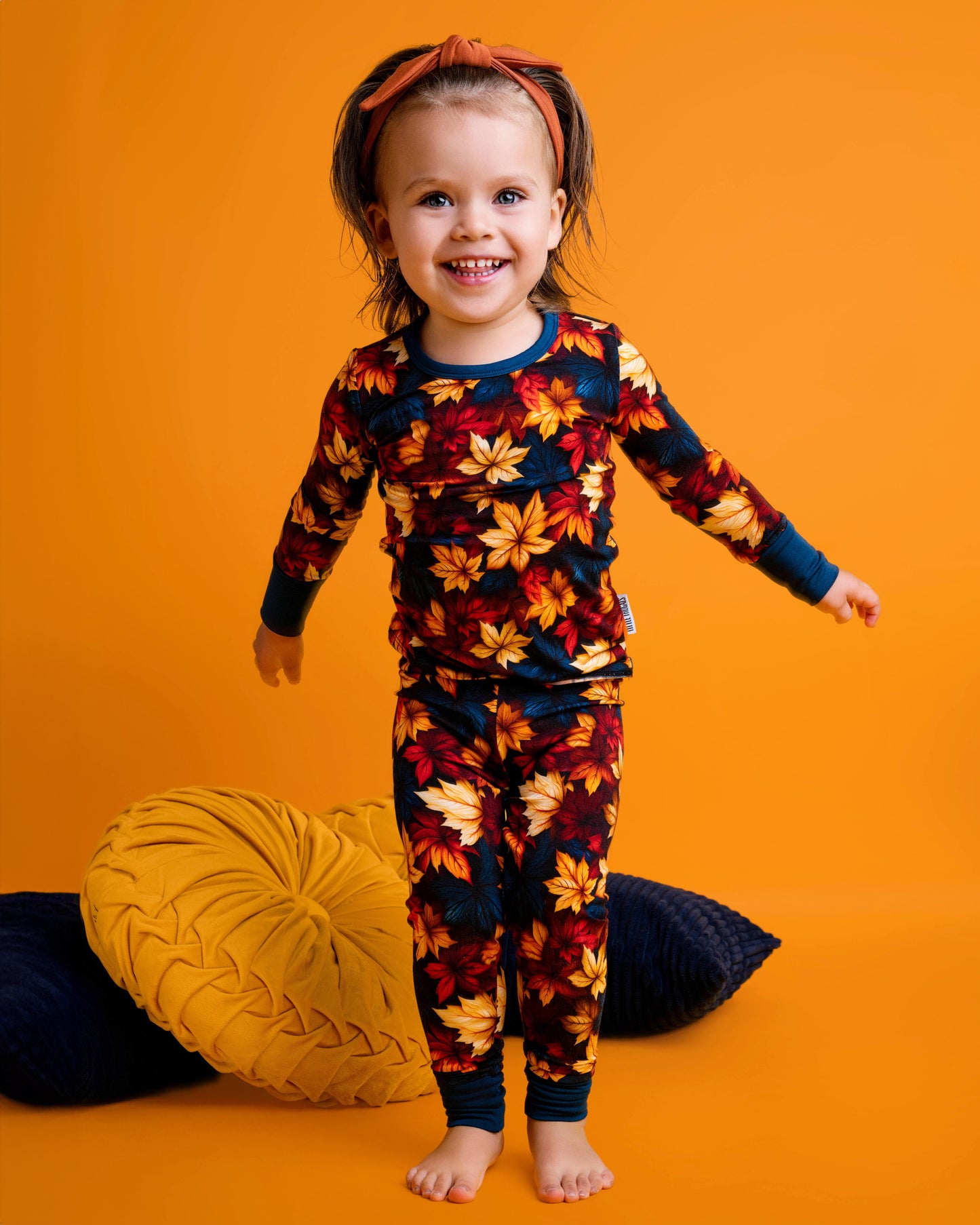 FALL LEAVES | Kid's LONG SLEEVED Two Piece Bamboo Sets | READY TO SHIP