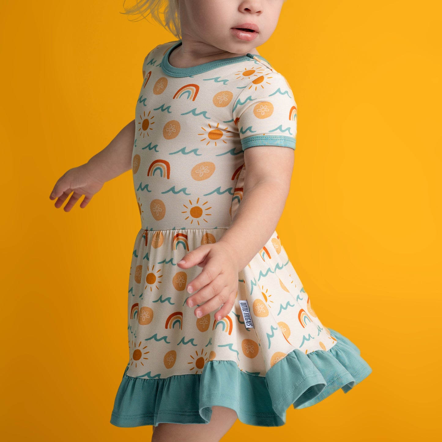 SAND DOLLARS & SUNSHINE | GIRLS TWIRL DRESS | READY TO SHIP