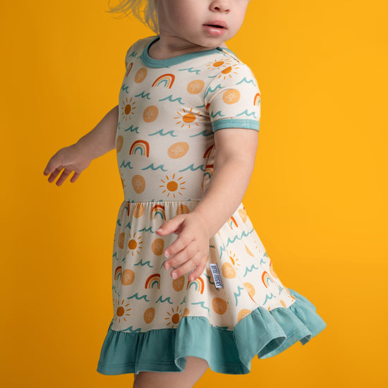 SAND DOLLARS & SUNSHINE | GIRLS TWIRL DRESS | READY TO SHIP
