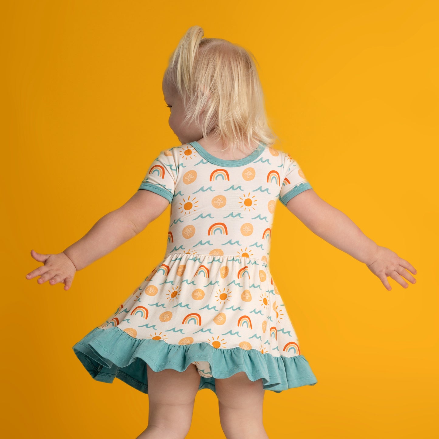 SAND DOLLARS & SUNSHINE | GIRLS TWIRL DRESS | READY TO SHIP