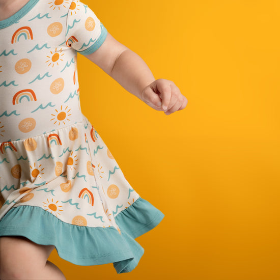 SAND DOLLARS & SUNSHINE | GIRLS TWIRL DRESS | READY TO SHIP