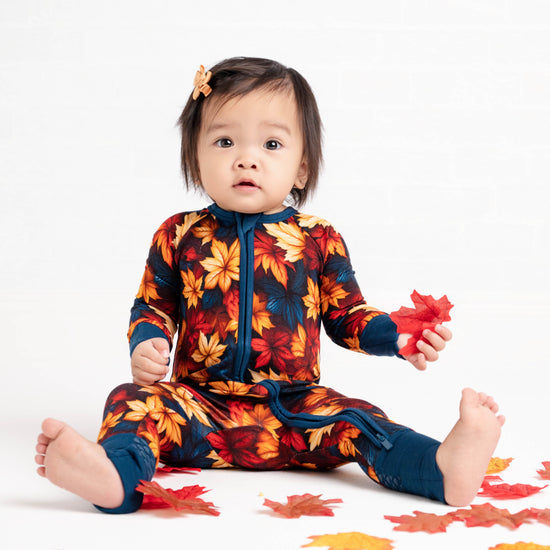 FALL LEAVES | Upgraded Convertible Zippy Rompers | READY TO SHIP