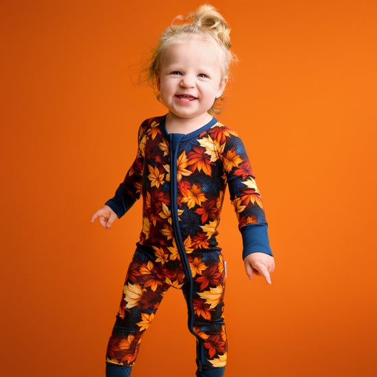 FALL LEAVES | Upgraded Convertible Zippy Rompers | READY TO SHIP