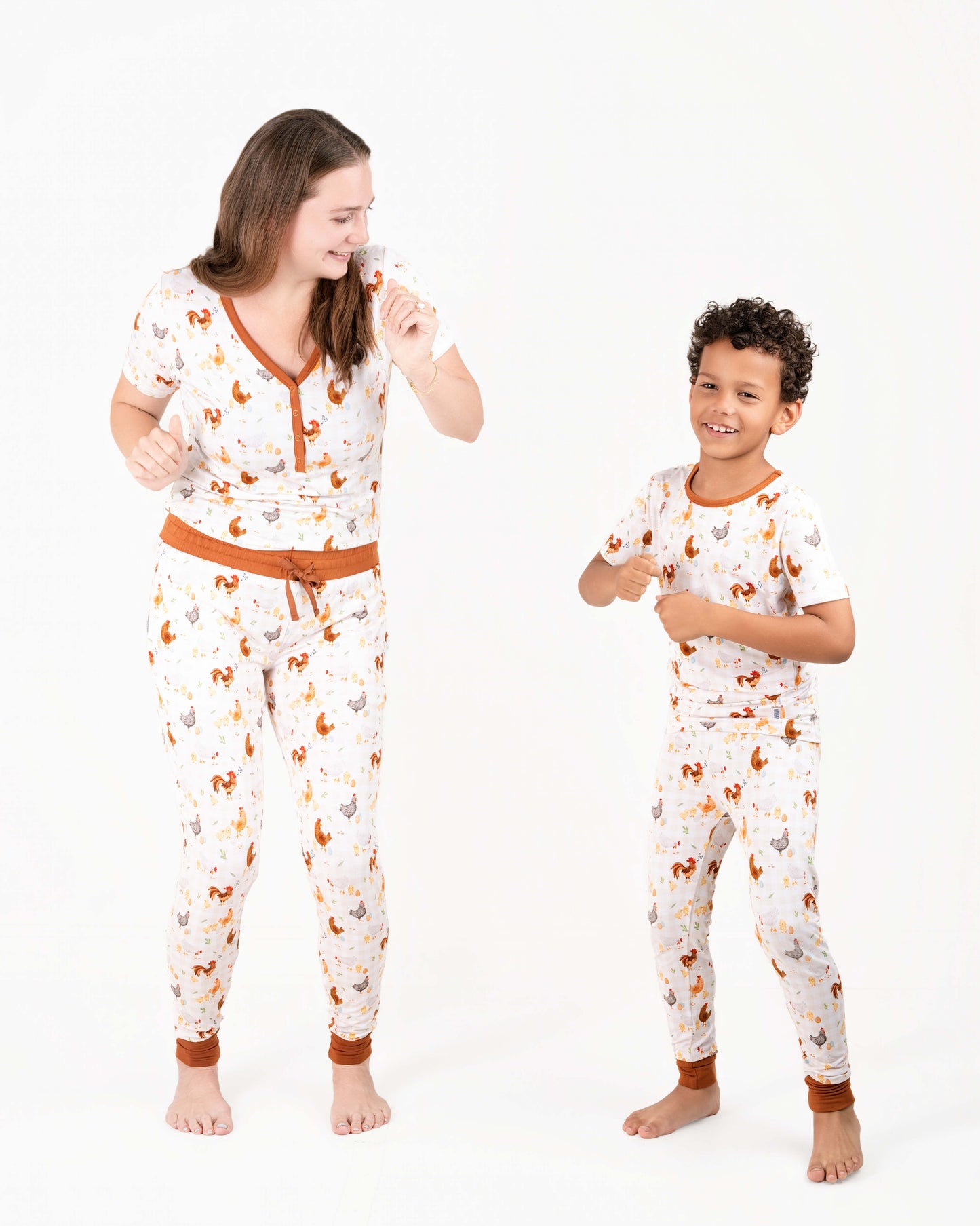 BACKYARD CHICKENS | Women's Short Sleeved Jogger Style Jams Set | READY TO SHIP