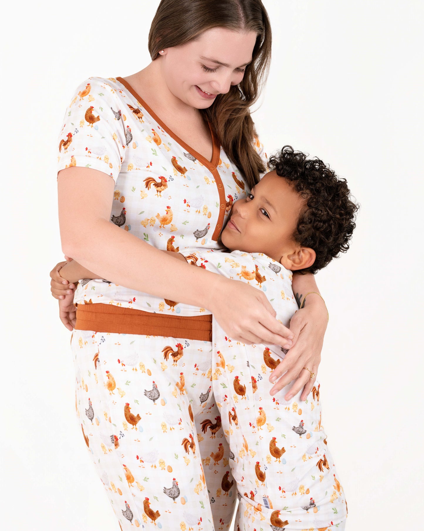 BACKYARD CHICKENS | Women's Short Sleeved Jogger Style Jams Set | READY TO SHIP