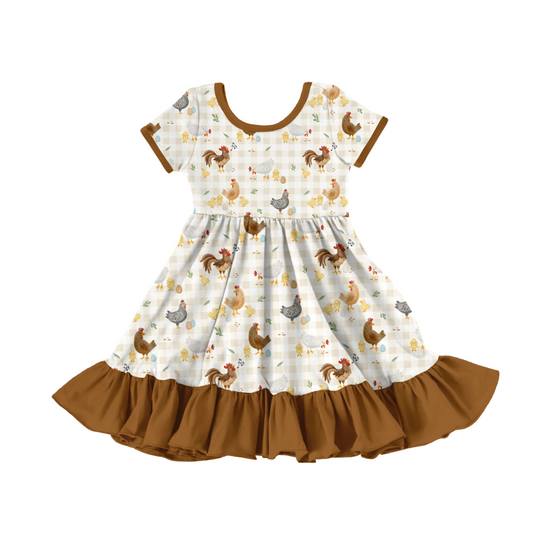 BACKYARD CHICKENS | TWIRL DRESS | READY TO SHIP
