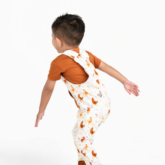 BACKYARD CHICKENS | OVERALL SET WITH TEE | READY TO SHIP