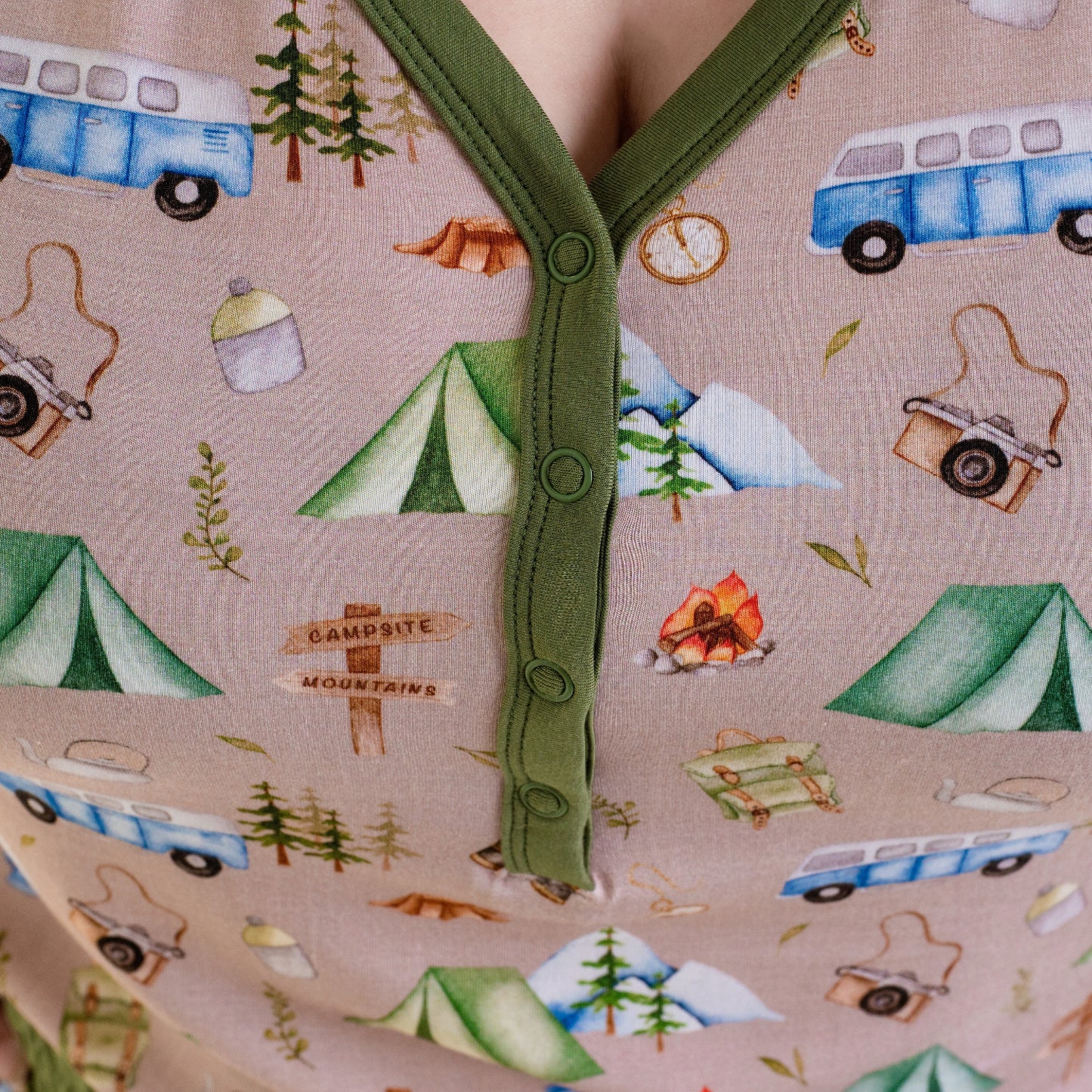 CAMPING CUDDLES | Women's Short Sleeved Jogger Style Lounge Set | READY TO SHIP