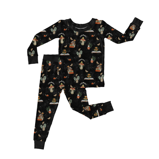 COTTAGECORE MUSHROOMS | Kid's LONG SLEEVED Two Piece Bamboo Sets | READY TO SHIP