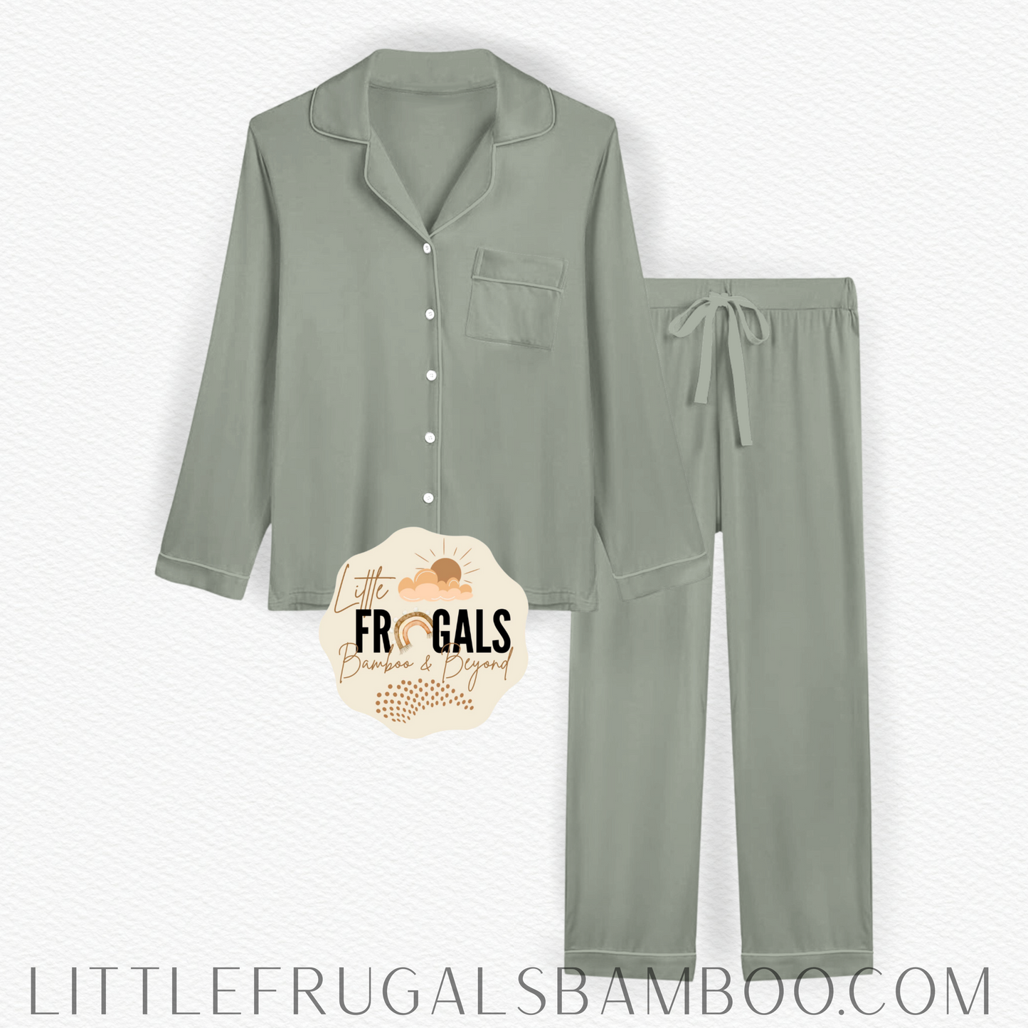 SAGE SOLID | Women's Relaxed Long Sleeved Pajama Set