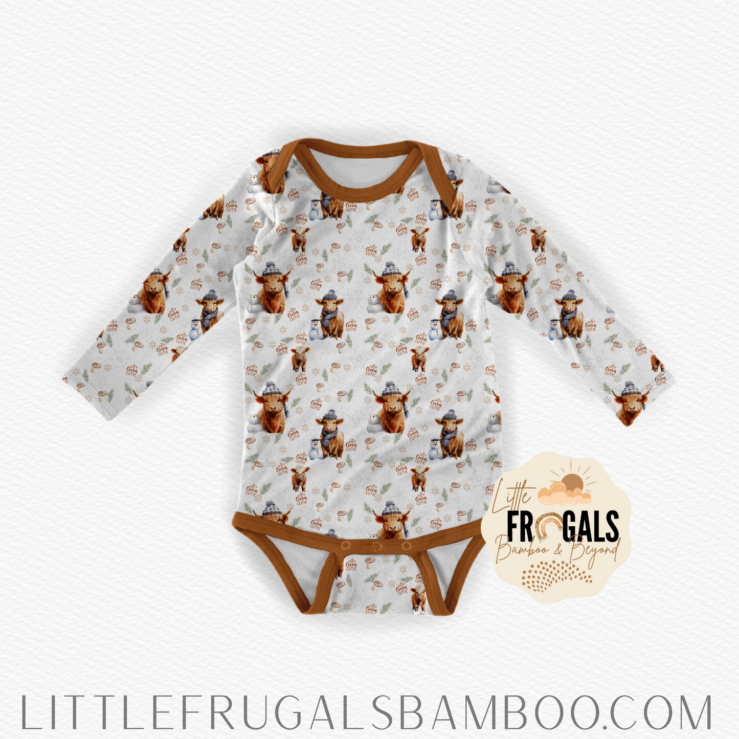 HOT COCOA CUTIE | Long-Sleeved Bamboo Bodysuit