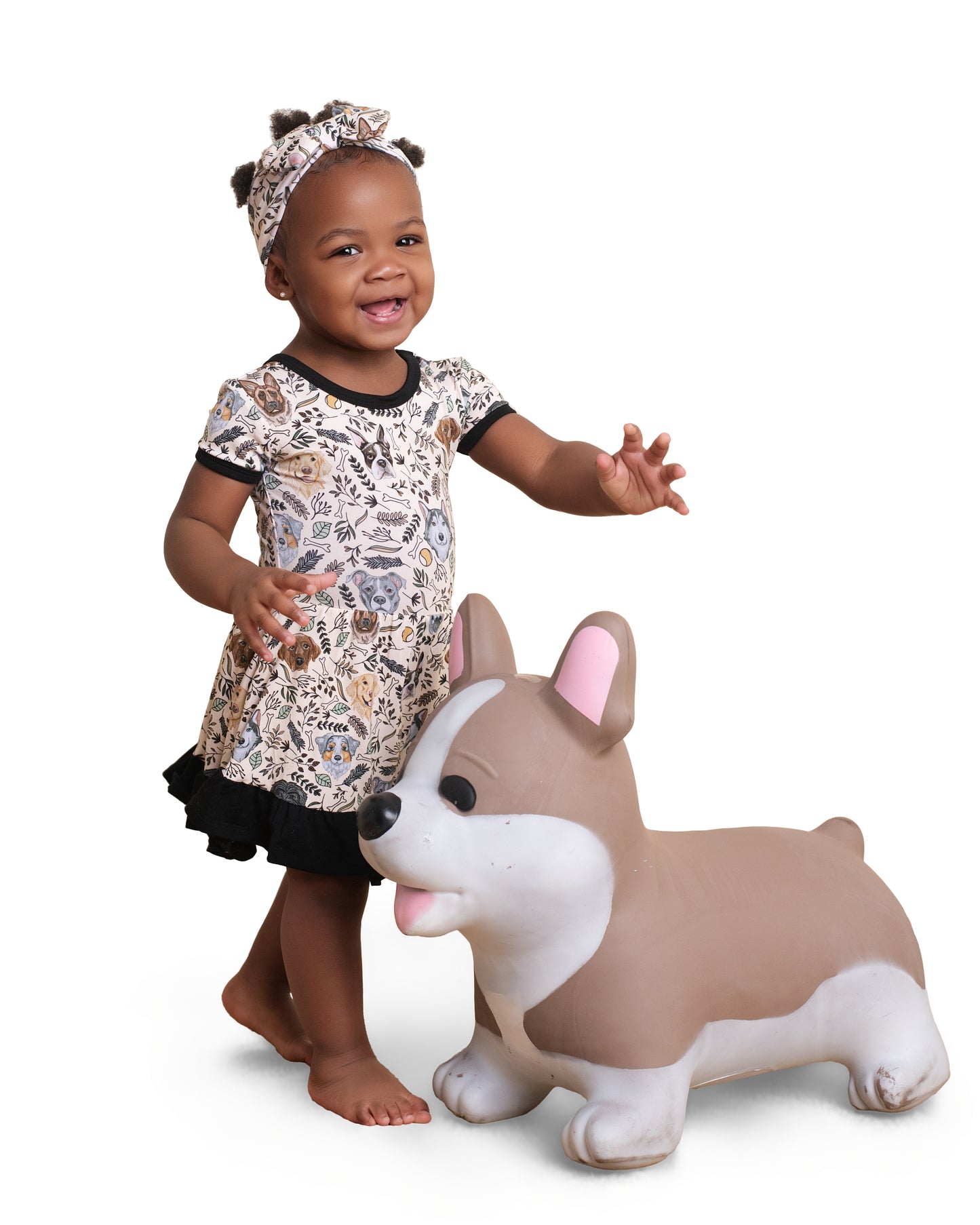 DOODLES + DOGS | TWIRL DRESS | READY TO SHIP