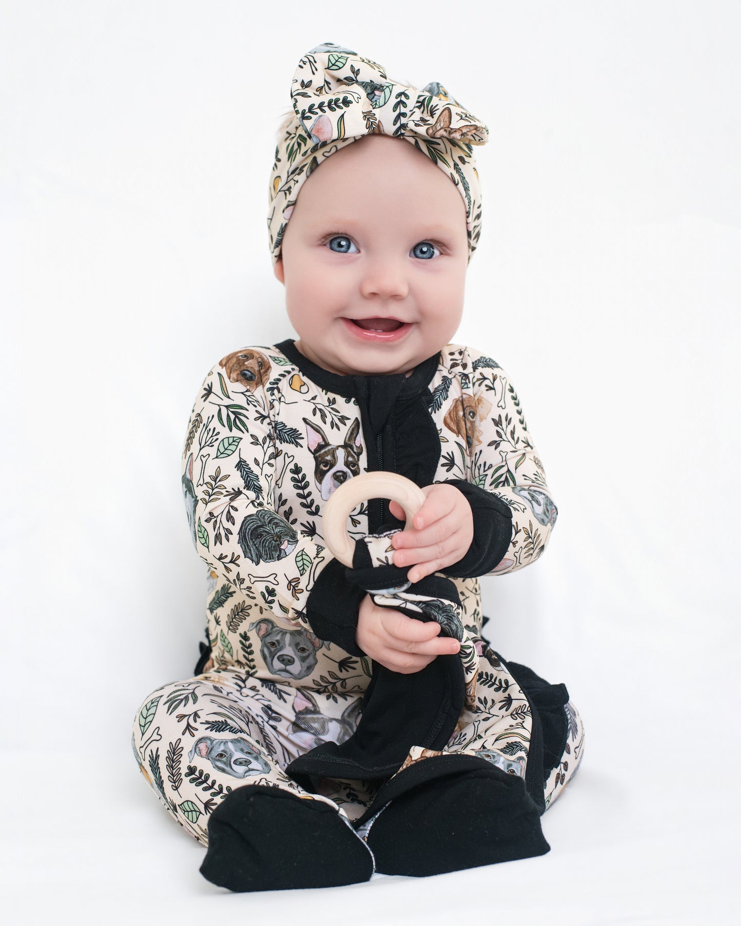 DOODLES + DOGS  | CONVERTIBLE DOUBLE ZIPPER ROMPER | READY TO SHIP