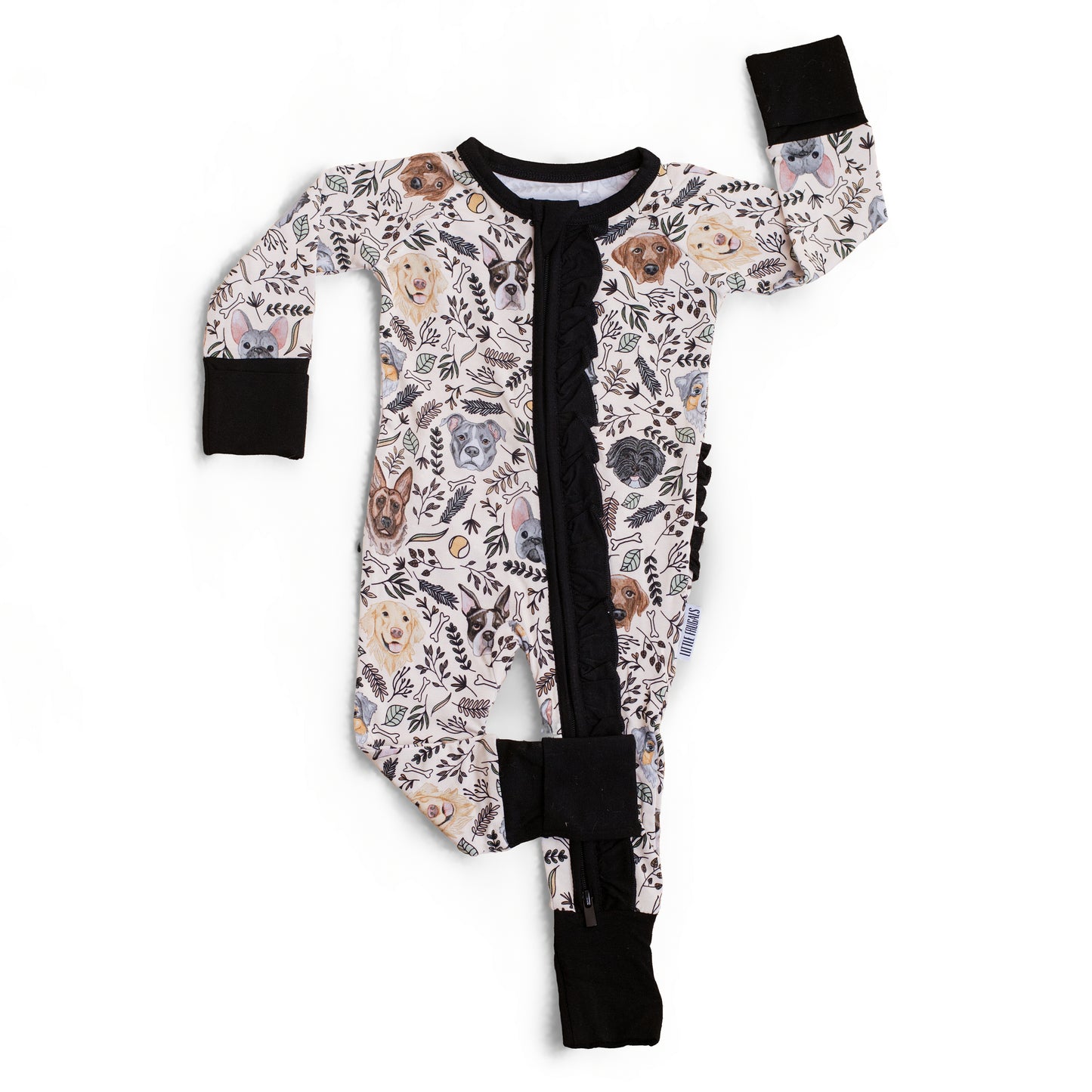 DOODLES + DOGS  | CONVERTIBLE DOUBLE ZIPPER ROMPER | READY TO SHIP