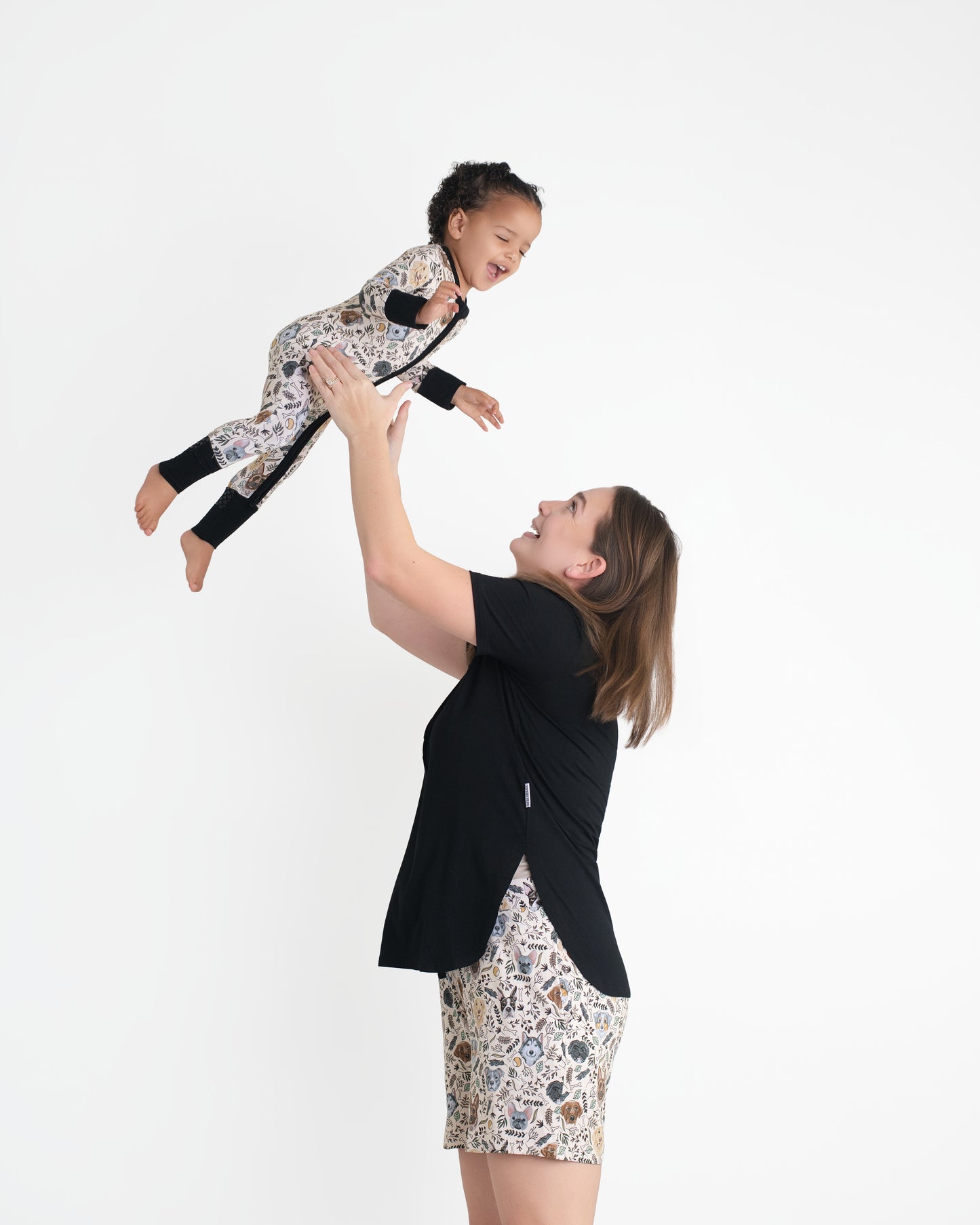 DOODLES + DOGS  | CONVERTIBLE DOUBLE ZIPPER ROMPER | READY TO SHIP