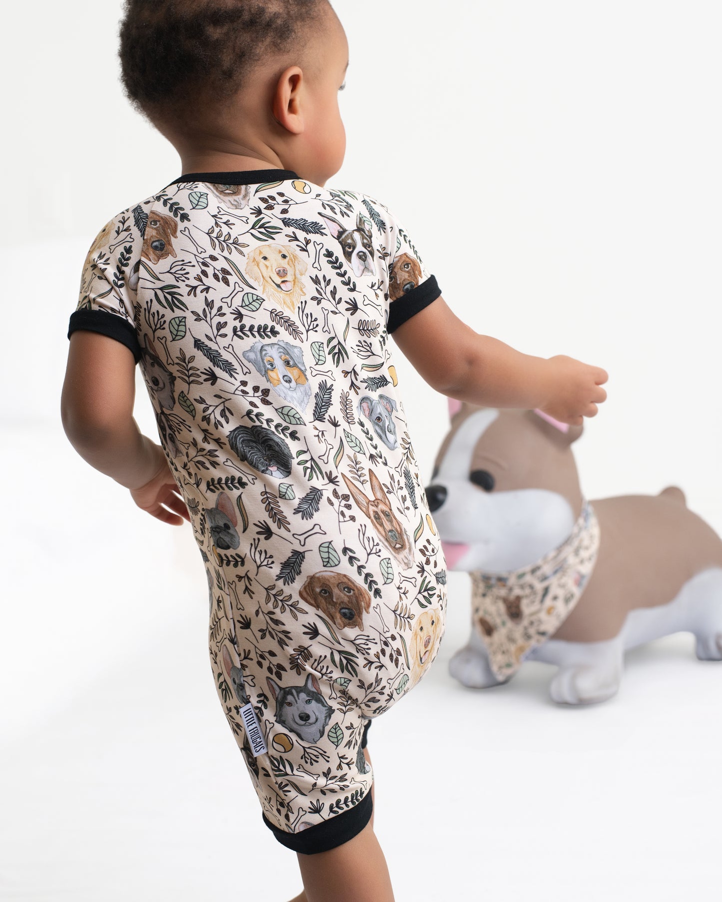 DOODLES + DOGS | SHORTIE ROMPER | READY TO SHIP