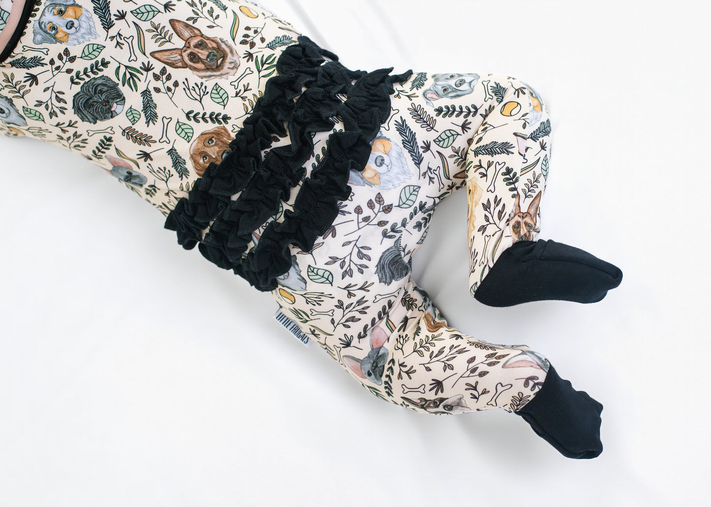 DOODLES + DOGS  | CONVERTIBLE DOUBLE ZIPPER ROMPER | READY TO SHIP