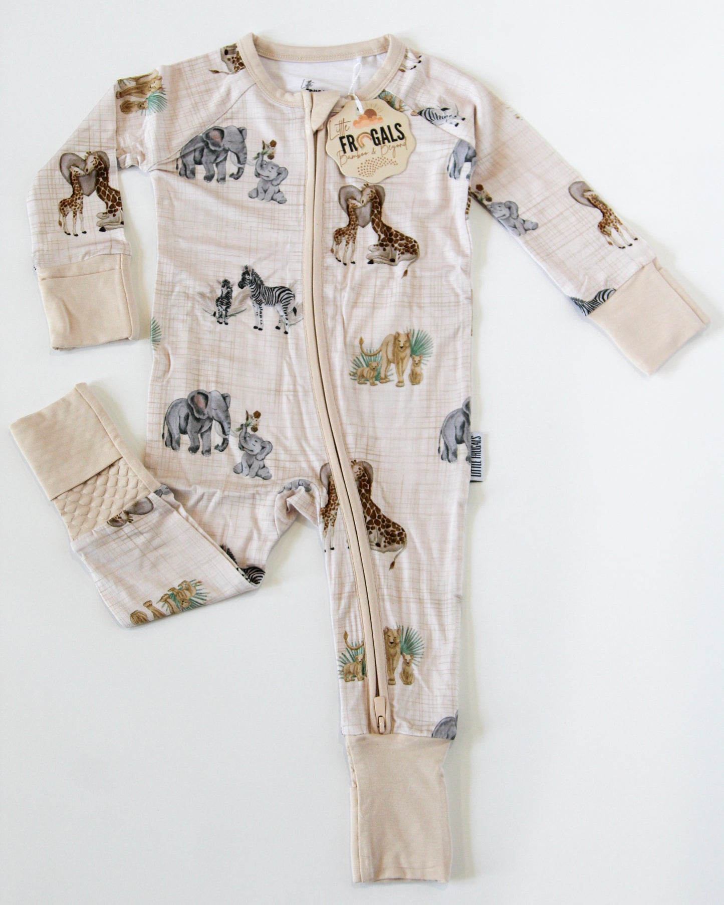 Mama's Love | Upgraded Convertible Double Zip Bamboo Rompers with Footie Grips | READY TO SHIP