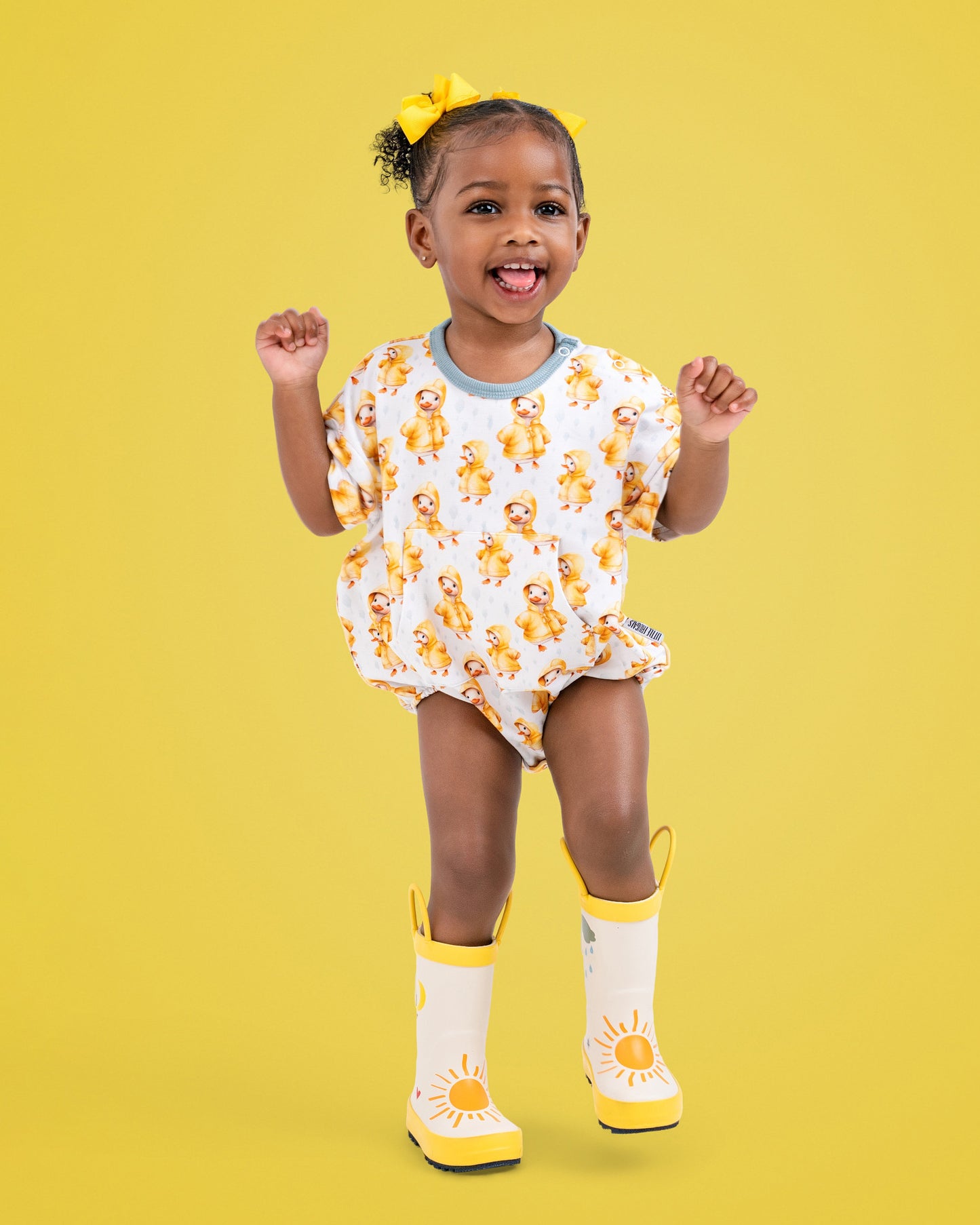 PITTER PATTER | BUBBLE ROMPER | READY TO SHIP