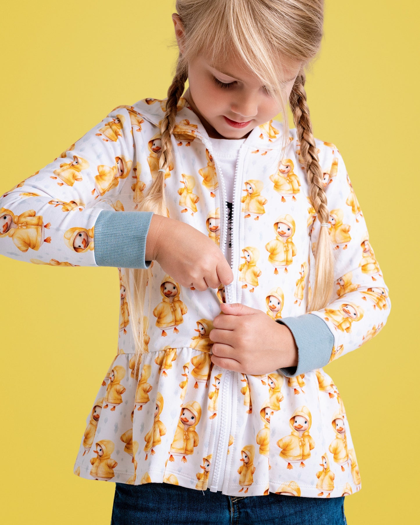 PITTER PATTER | Kid's Zip Ruffle Hoodie | READY TO SHIP